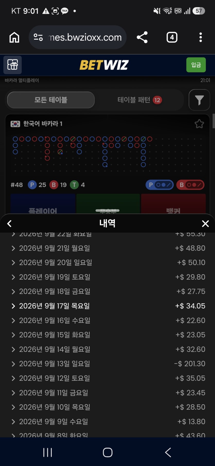 간만에 요즘 하는패턴 바카라 공유(0)