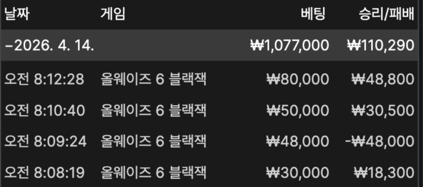 에볼 신규겜 올웨이즈6블랙잭(4)