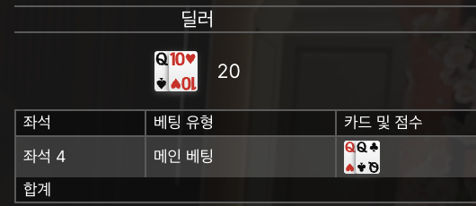 블랙잭 사이드 개꼬시네여 ㅋ(0)
