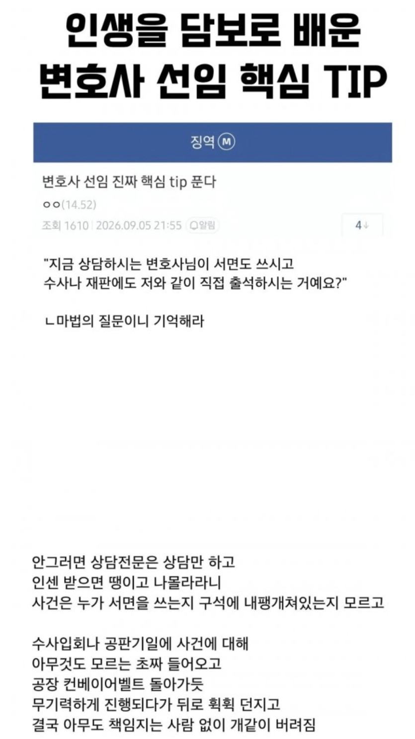 변호사 선임 꿀팁(0)