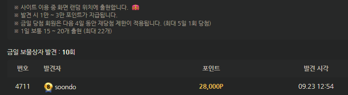 보물상자가 떴네요(0)