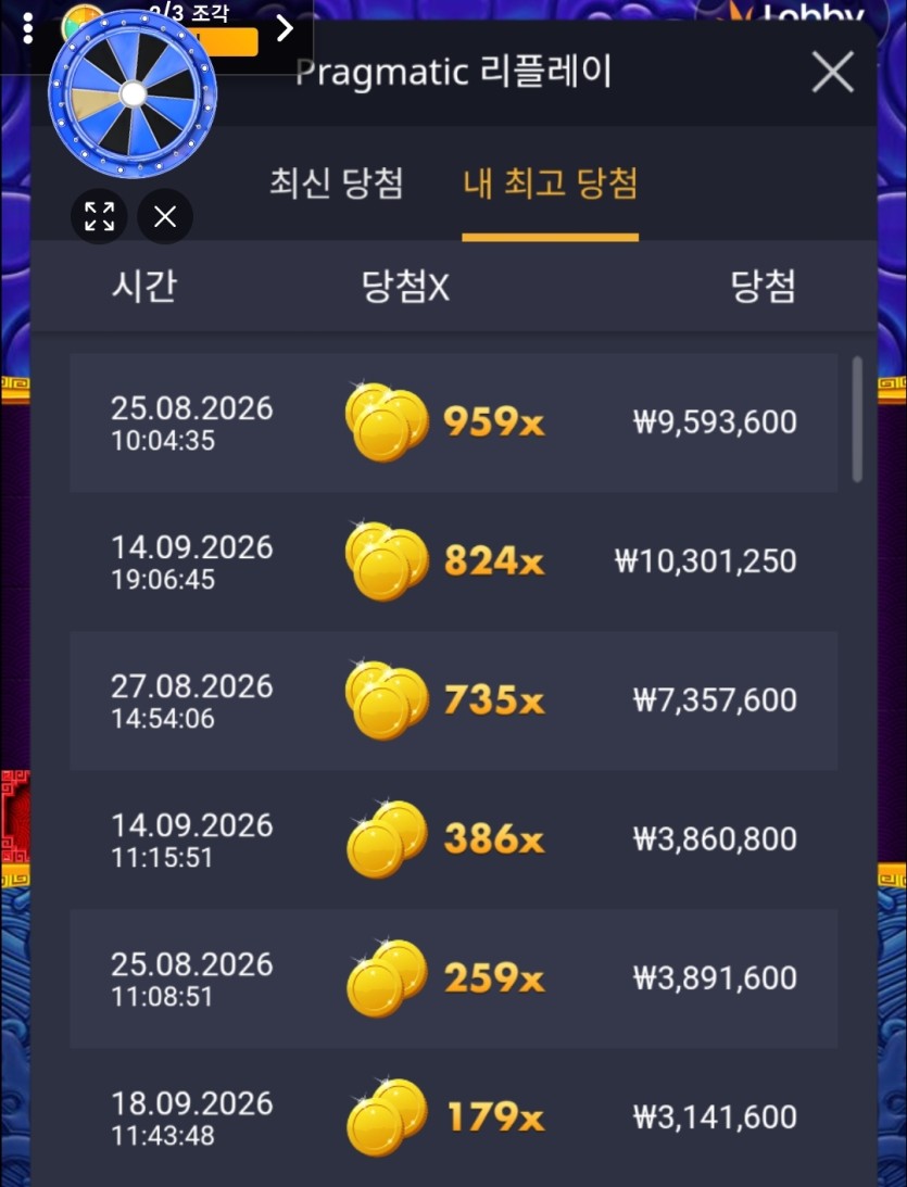슬롯 게임 이것저것 팼던것(3)