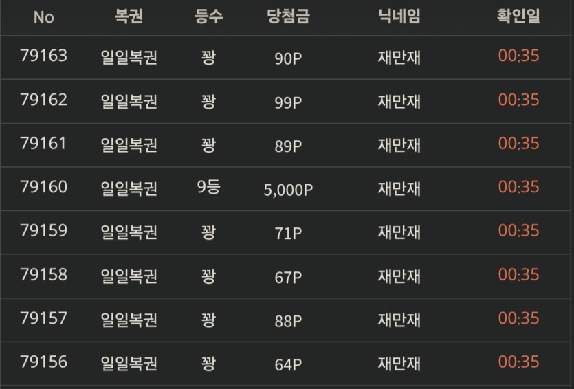 복권 당첨!!!(0)
