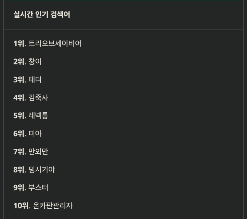 트리게이는 차트에서 안내려옵니도 ㄷㄷㄷ(0)