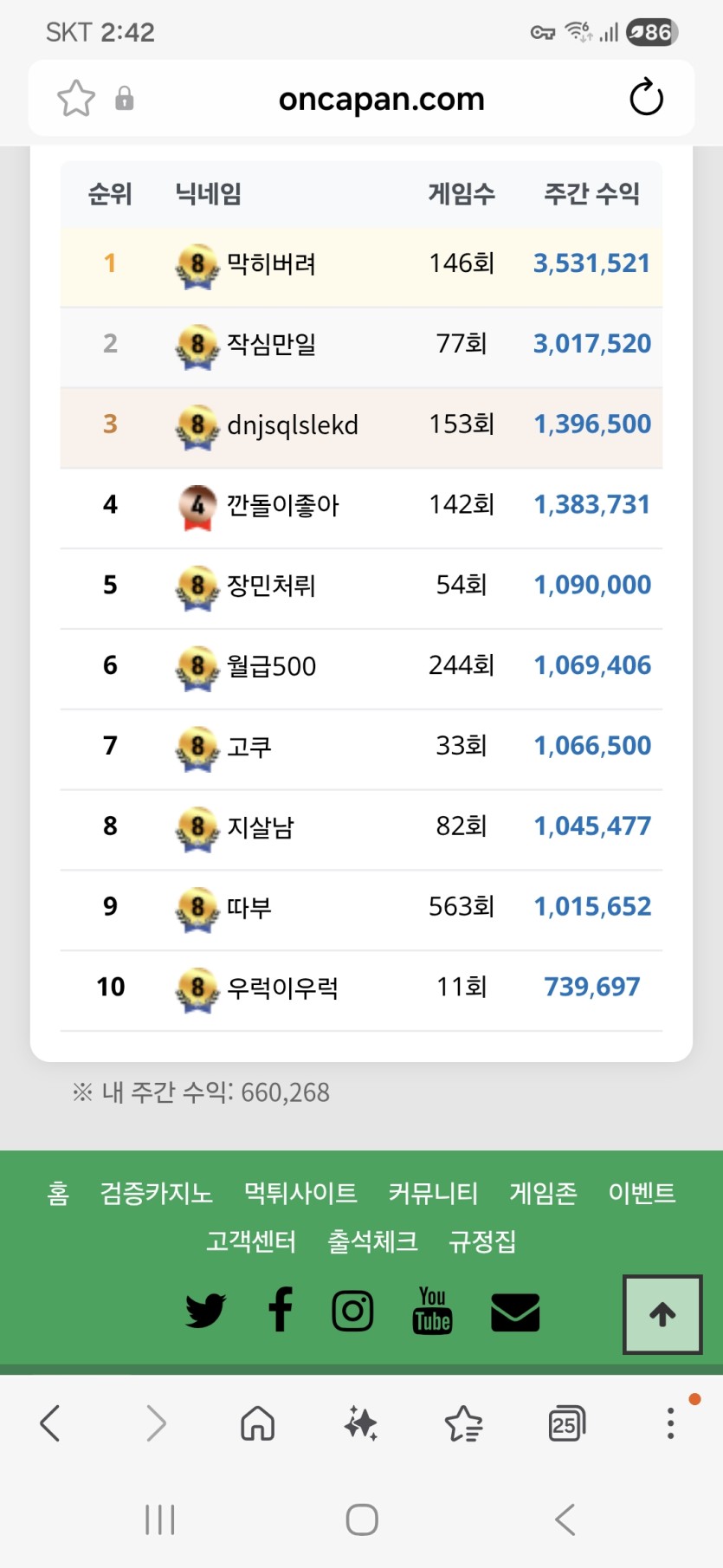 포랭킹 이번주는(0)