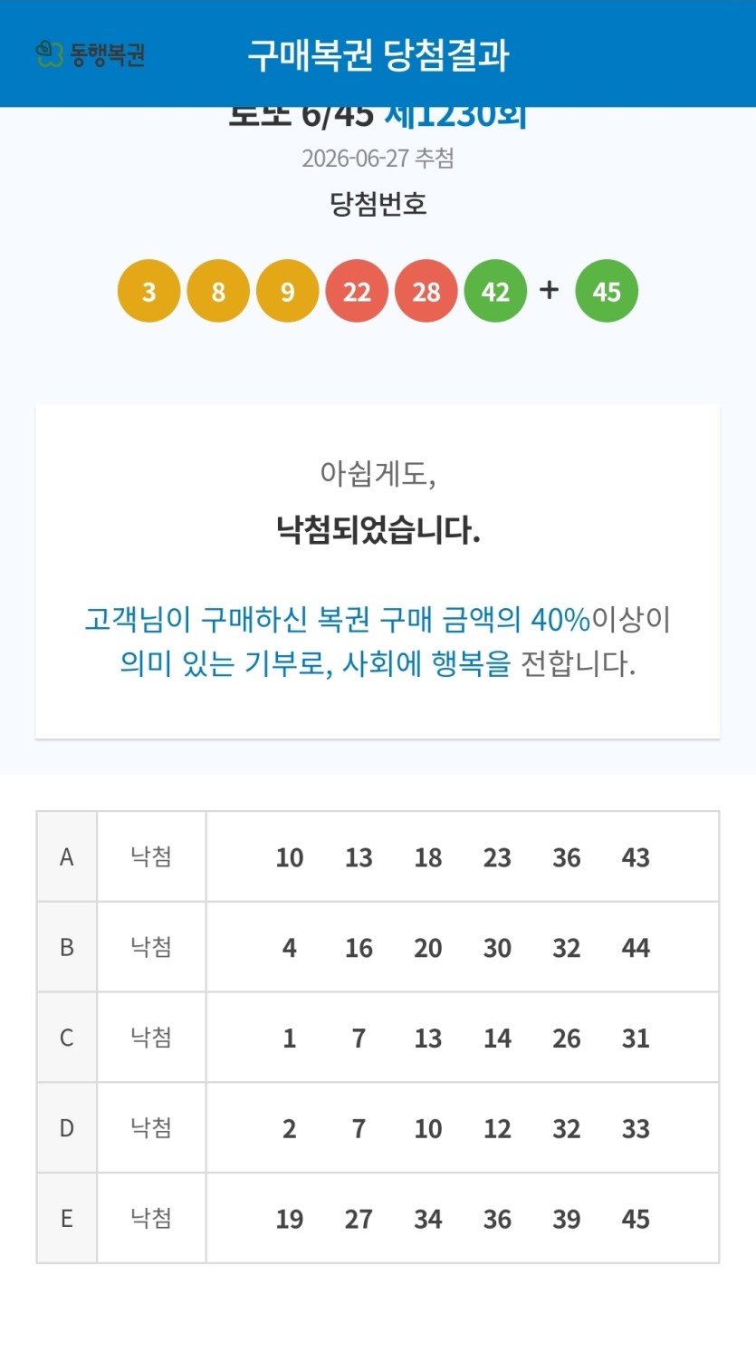로또 당첨!!!(0)