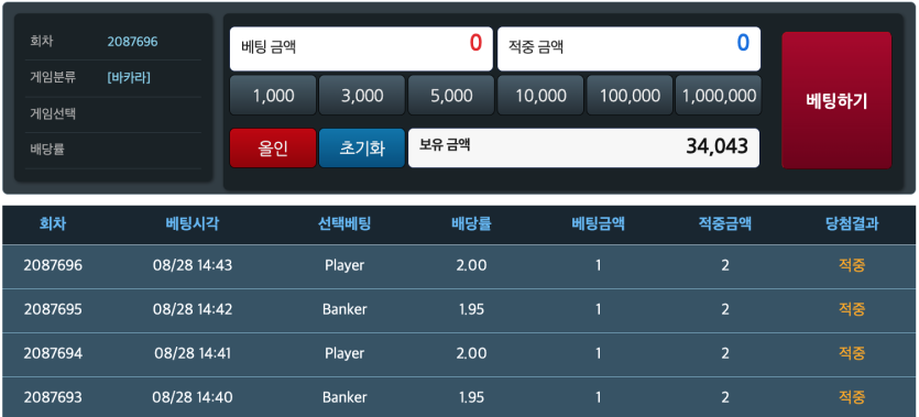 랩터이벤트 4연승 성공 (적중)(0)