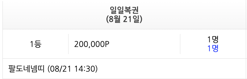 일복 1등 추카포카(0)