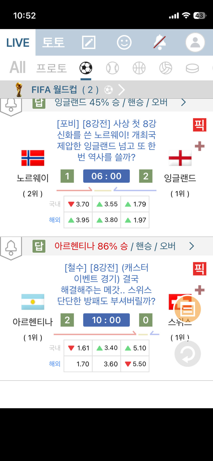 낼월드컵. 빅매치  ㅎㅎ(0)