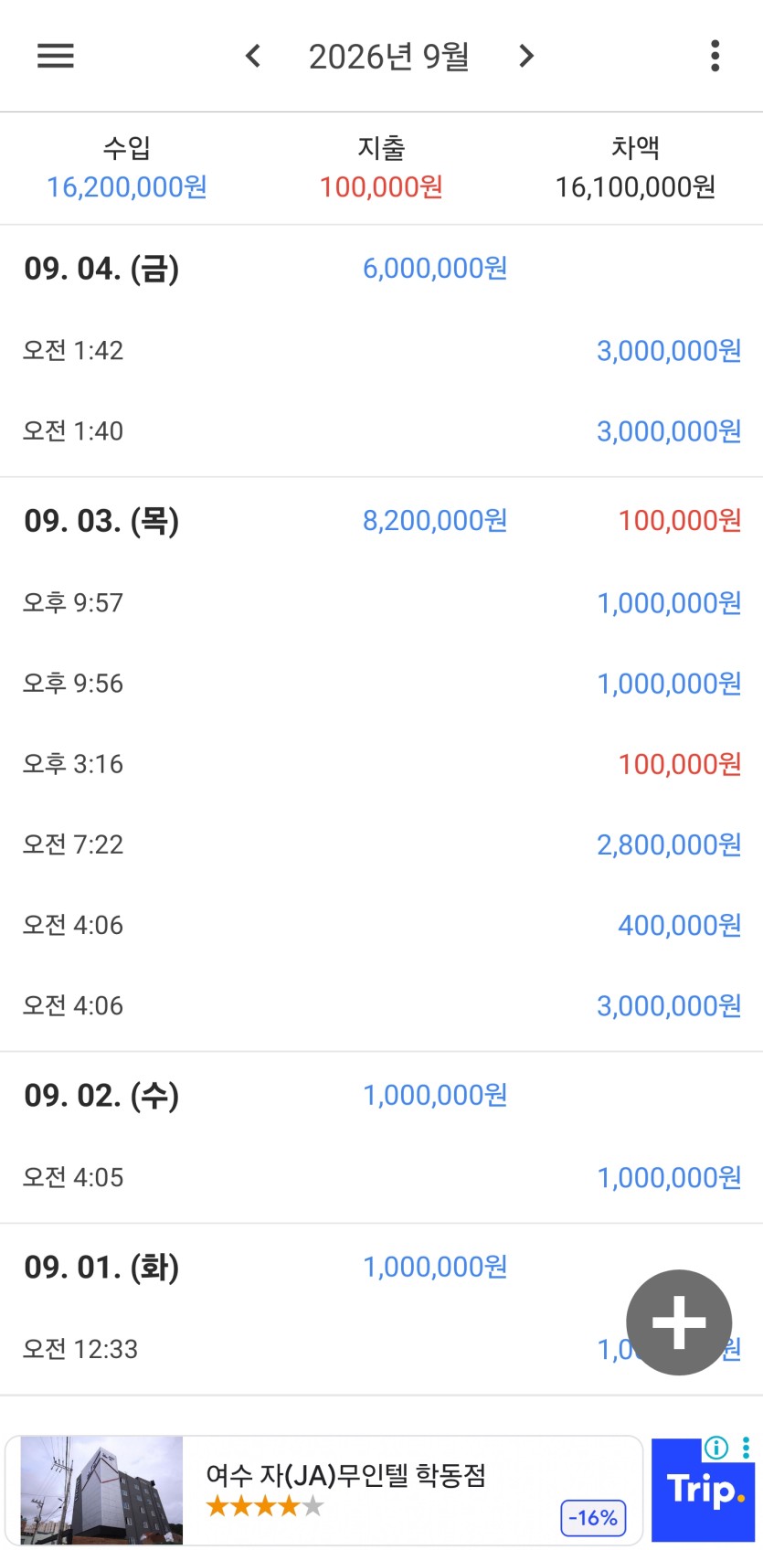 이번달은 목표를 총수익 1억 목표!!(0)