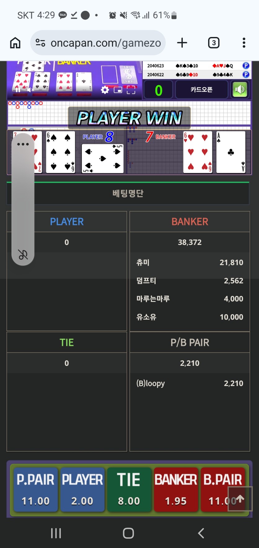 하랑이님 2릴포깡사후(0)