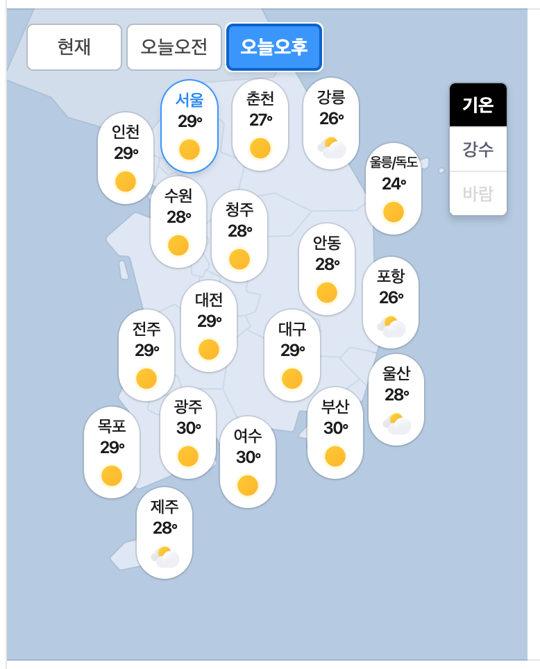 09.07.월 오늘의 날씨! ^..^(1)