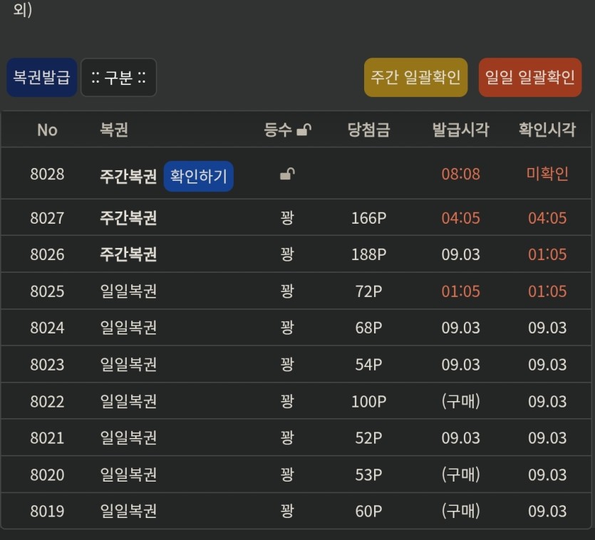 주복 연속발행 좋은징조네(0)