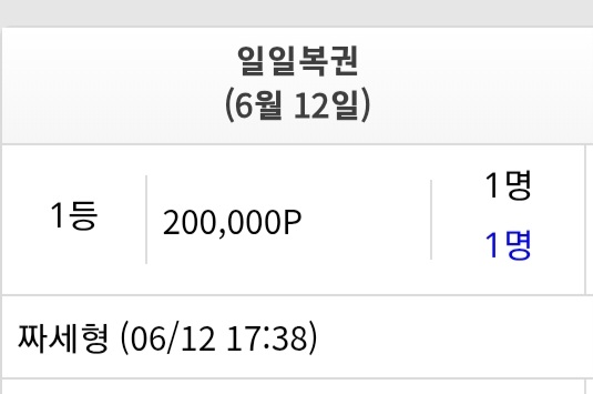 일복1등 구멍찻네요(0)