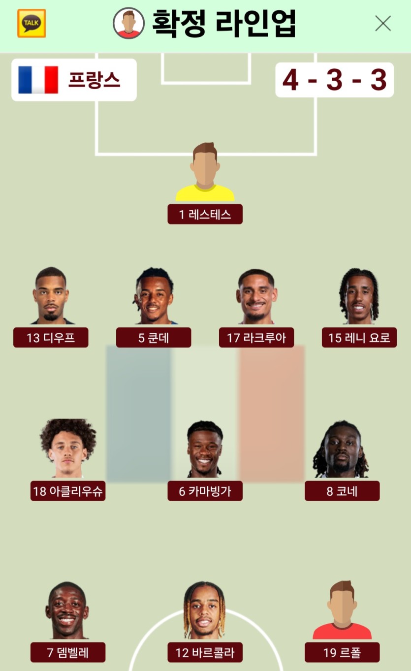 프랑스 란업 약해보이네요(0)