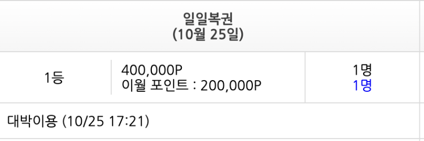 일복 일등 당첨 추카포카(0)
