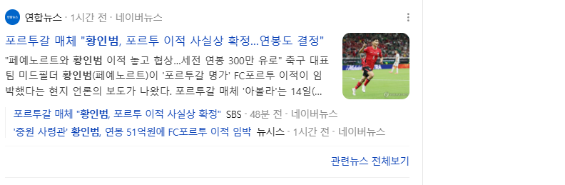 황인범 포르투가나요 ㄷㄷ(0)