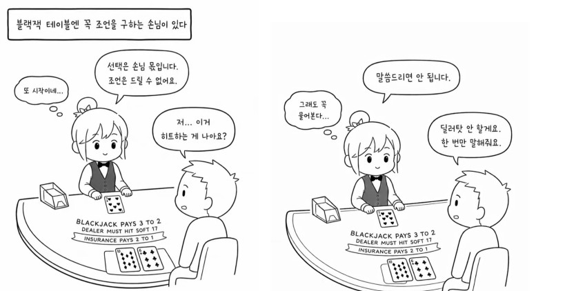 현직 딜러의 블랙잭 만화(0)