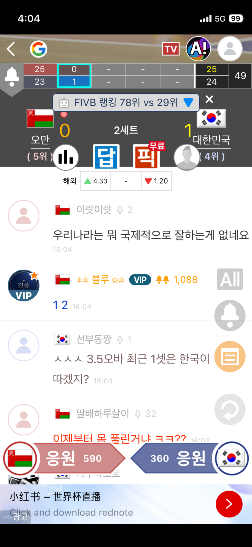 배구소식듣고..라스갓두만  ㅎㅎ(0)