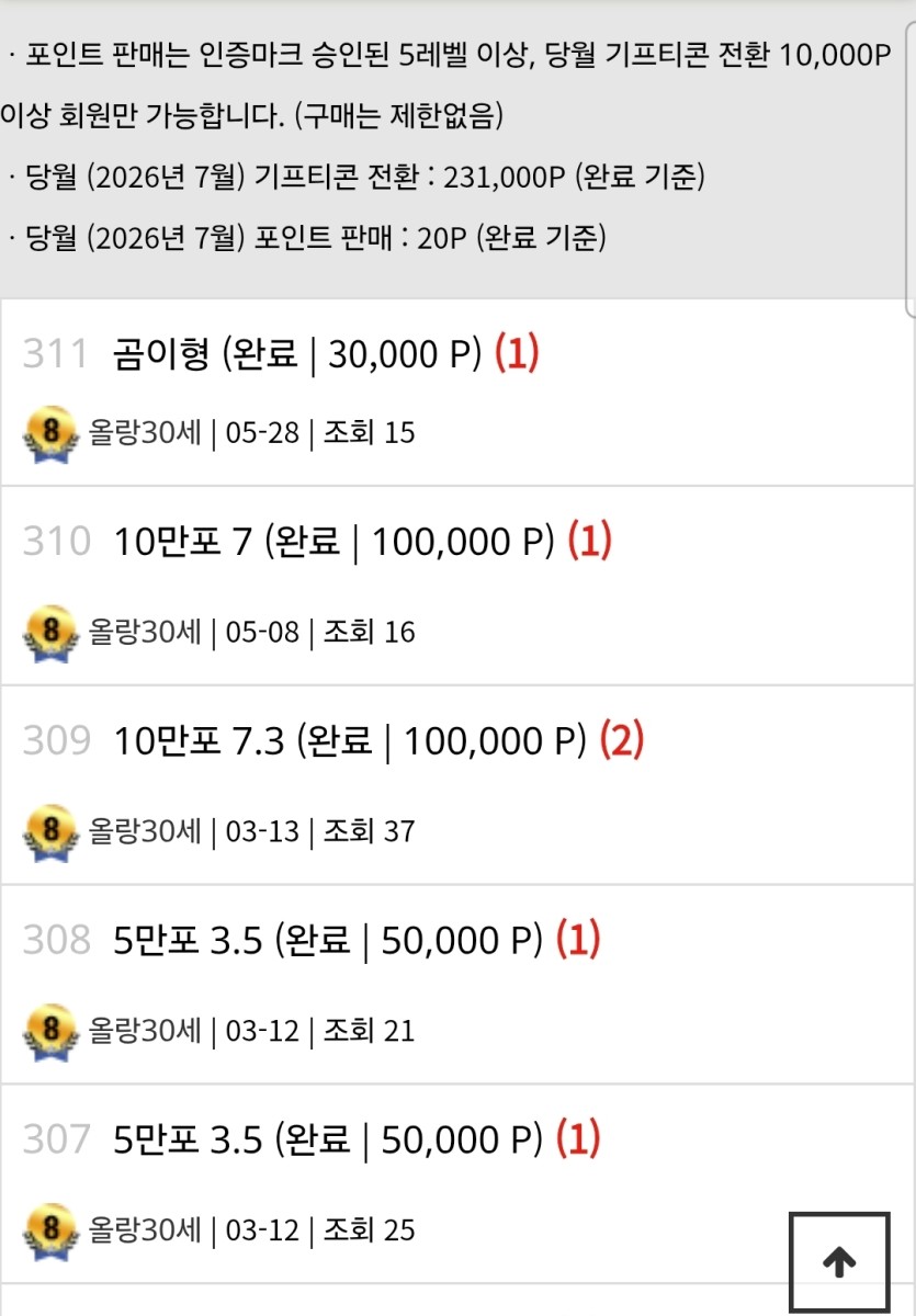 포를 판매해본지가(0)