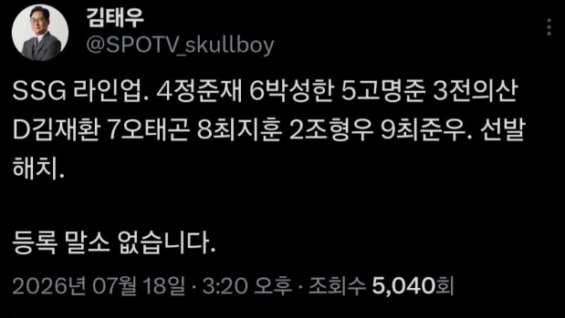 SSg 라인업이...(0)
