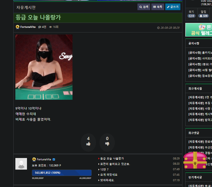 포튜나님 좋은분요(0)