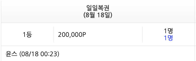 일복1등이 새벽에 나왔군요(0)