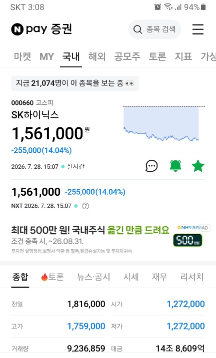 와 150만 닉스 ㄷㄷㄷ(0)