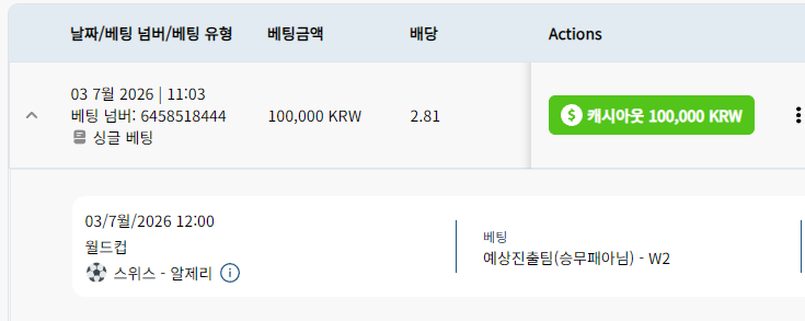 스포츠는 잘 몰라서 소액으로 정배 가봅니다(0)
