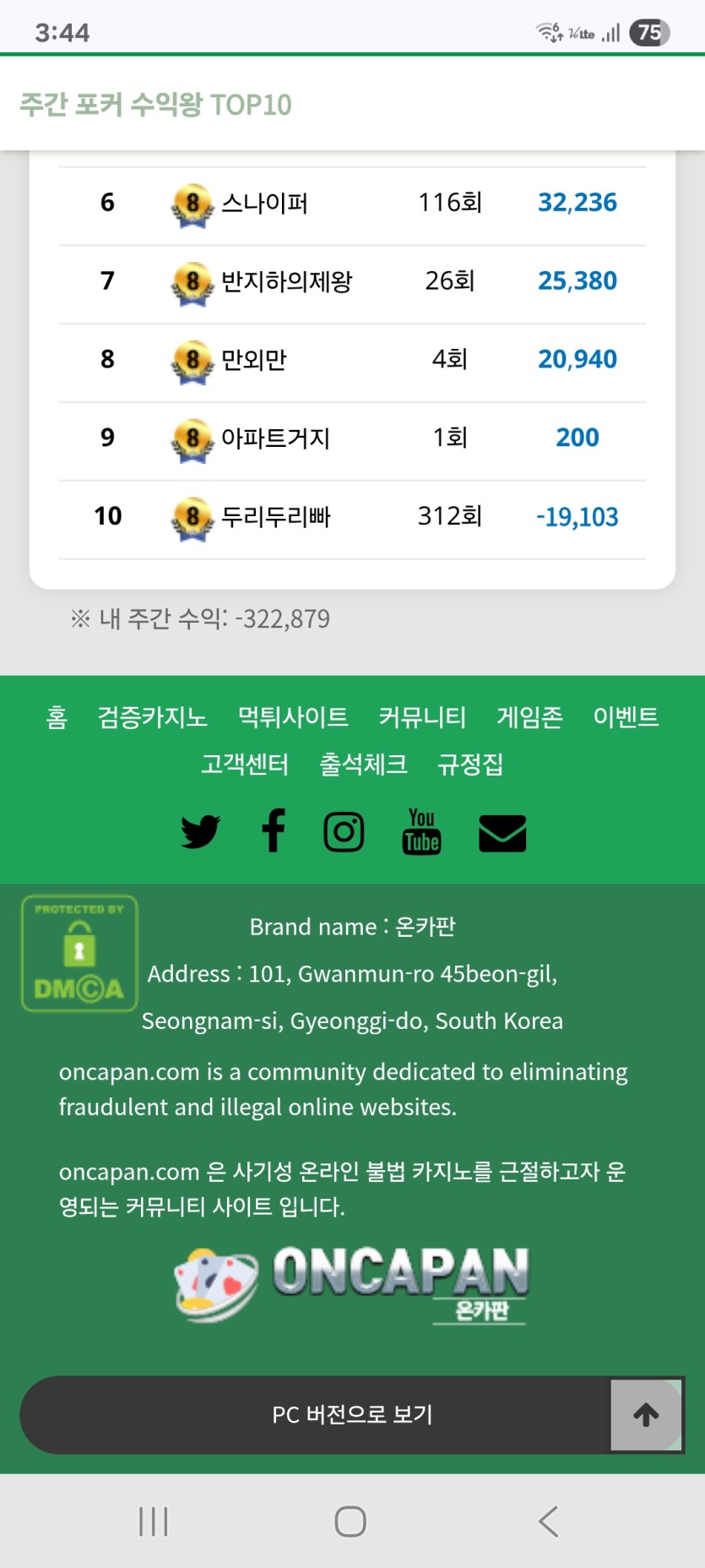이번주 포커는 그만 할께요 ...(0)