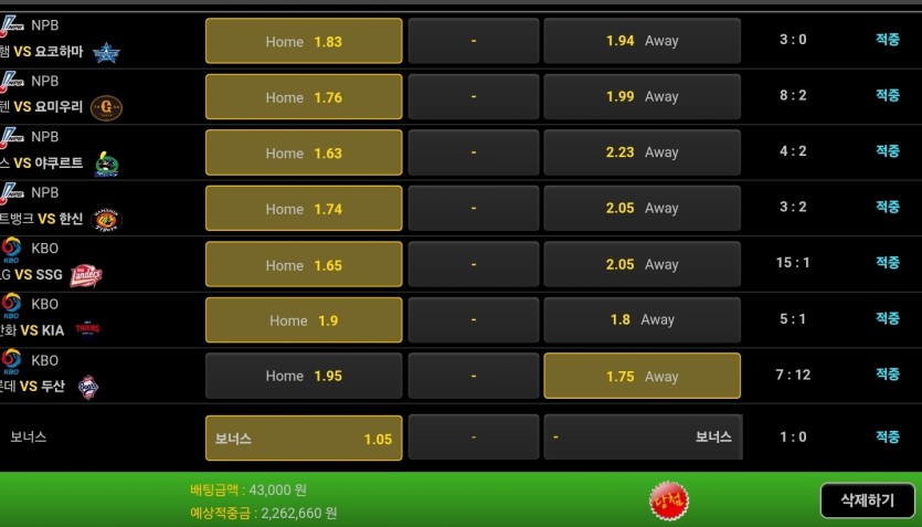 국야일야 52배 올킬 220장(0)
