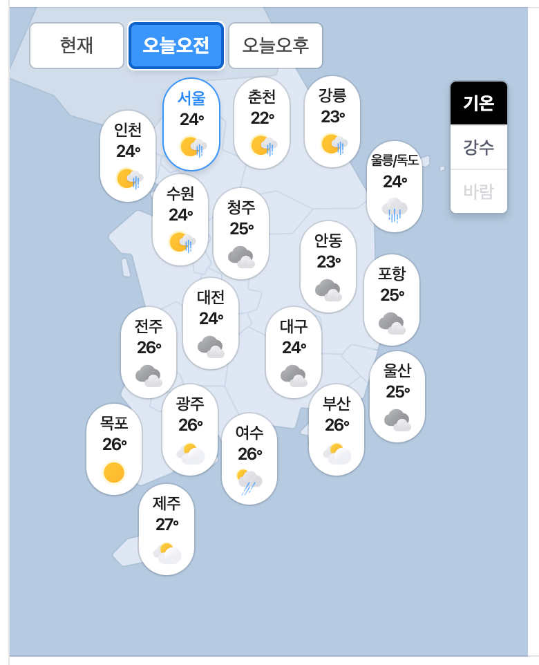 08.22.토 오늘의 날씨 ^..^(0)