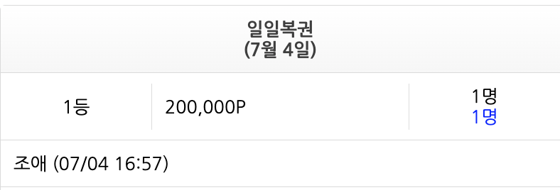 일복 1등 축하드립니다(0)