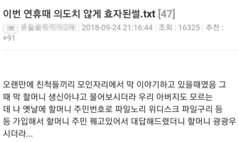 뜻밖의 효자(0)