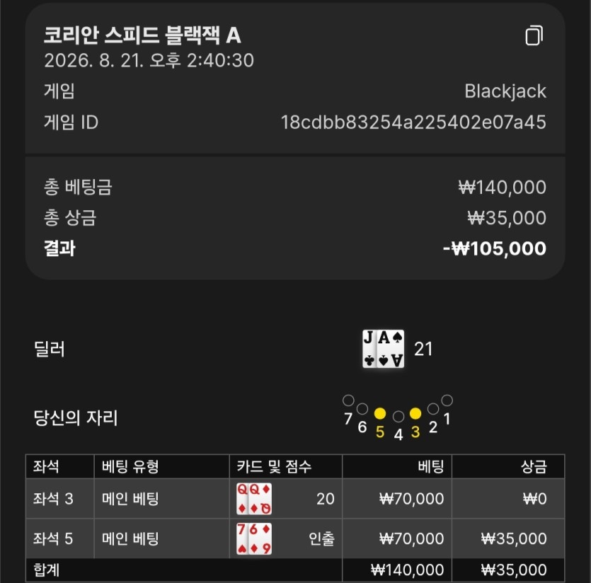 블랙잭 진짜(0)