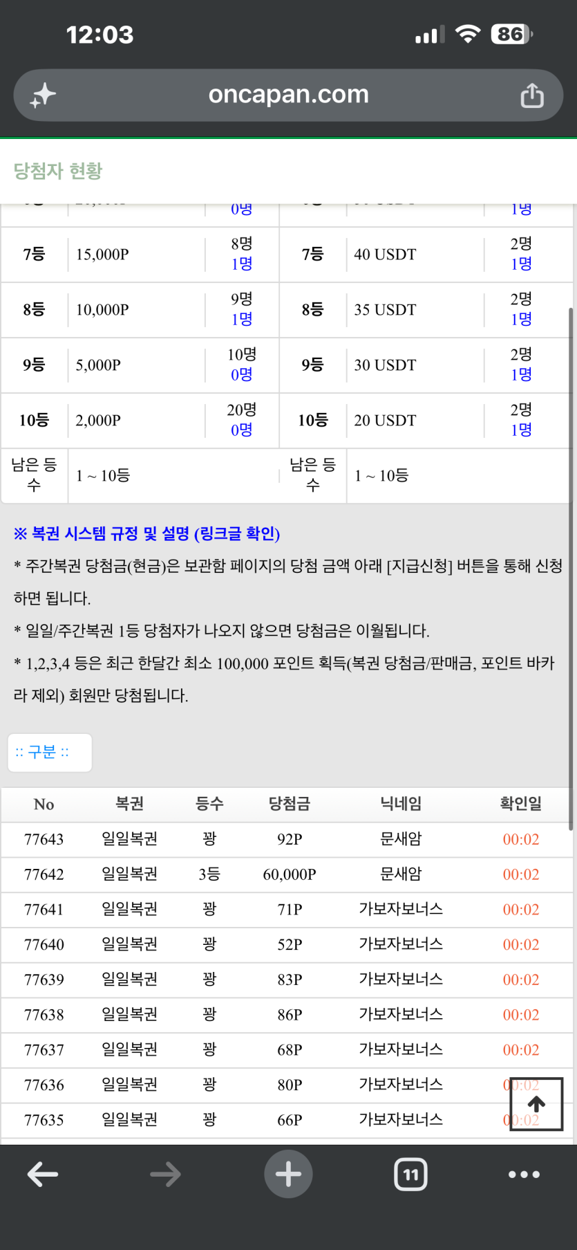 3등이(0)