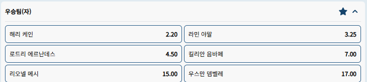 발롱도르 배당 떴네여(0)