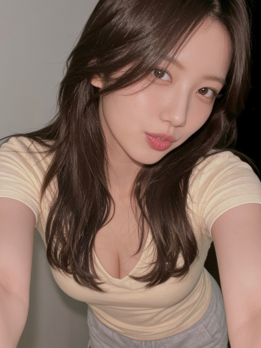 여친이 가슴골 보이는 옷 입으면(0)