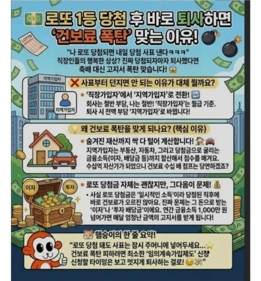 로또 당첨되도 사표 던지면 안됨(0)