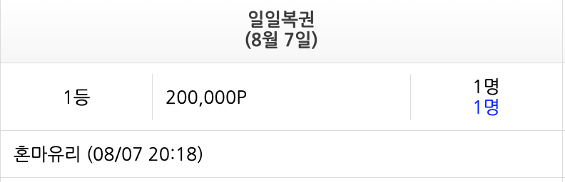 일복 1등 추카포카!(0)