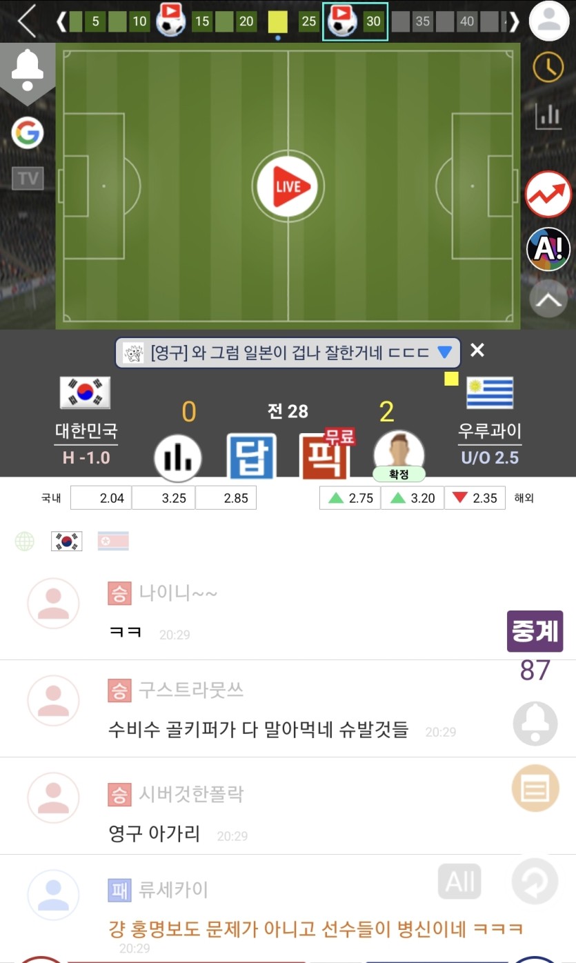 애국배터들 현재심정(0)