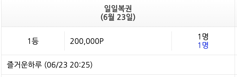 일복 1등 추카포카(0)