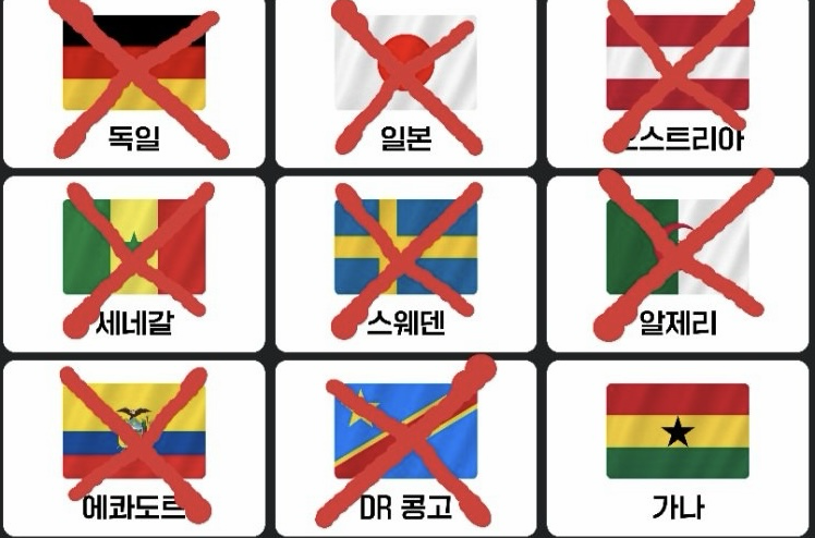 대한민국을 32강 못가게 한 숙적들(0)