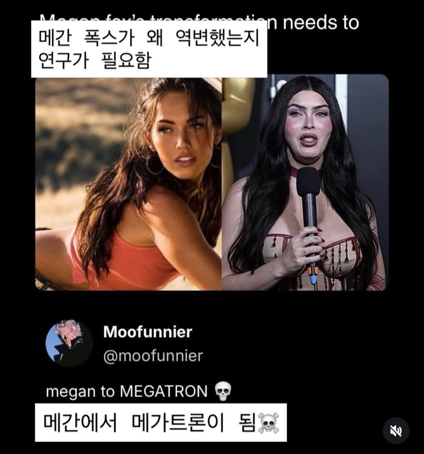 메간폭스 역변 ㄷㄷ(0)