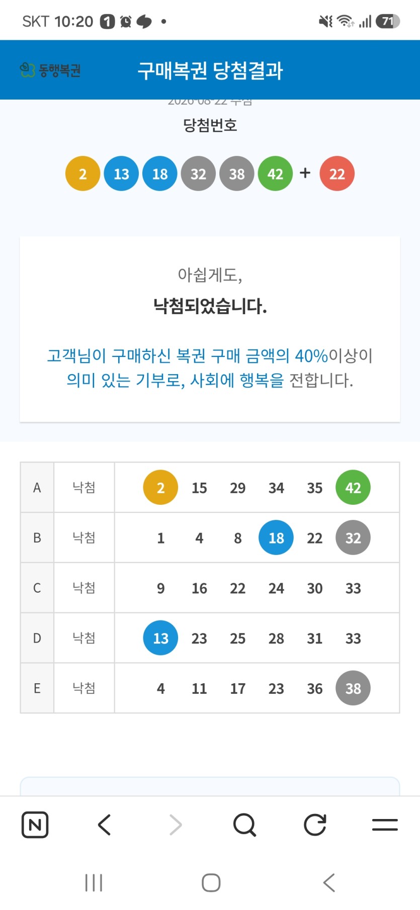 로또 조합이...(0)