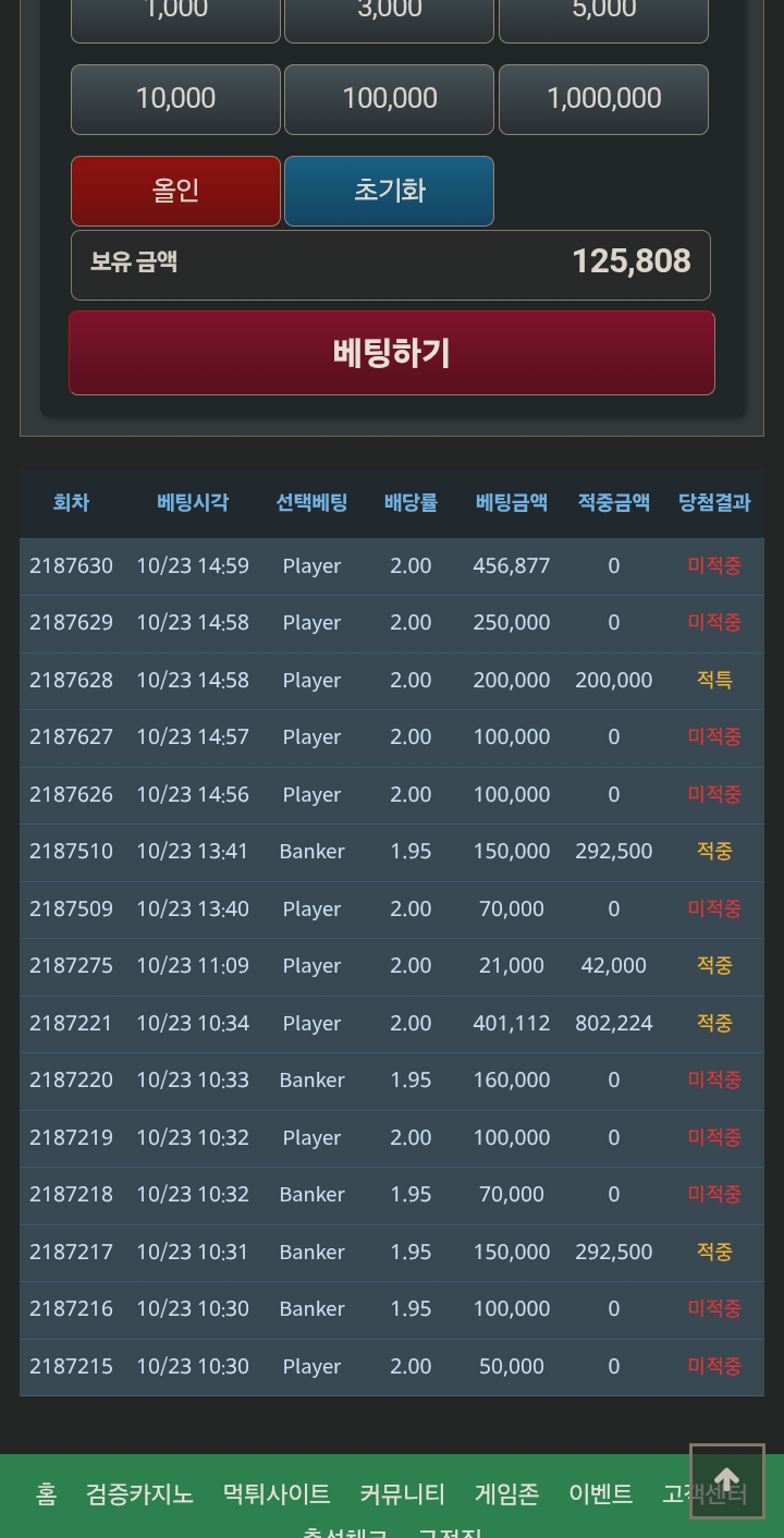 베팅기록표 안지웁니다(0)