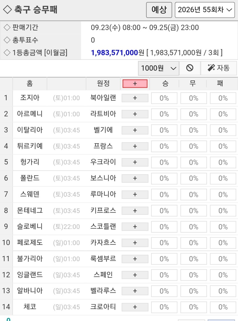 승무패가 이월이라구요?ㄷㄷ(0)