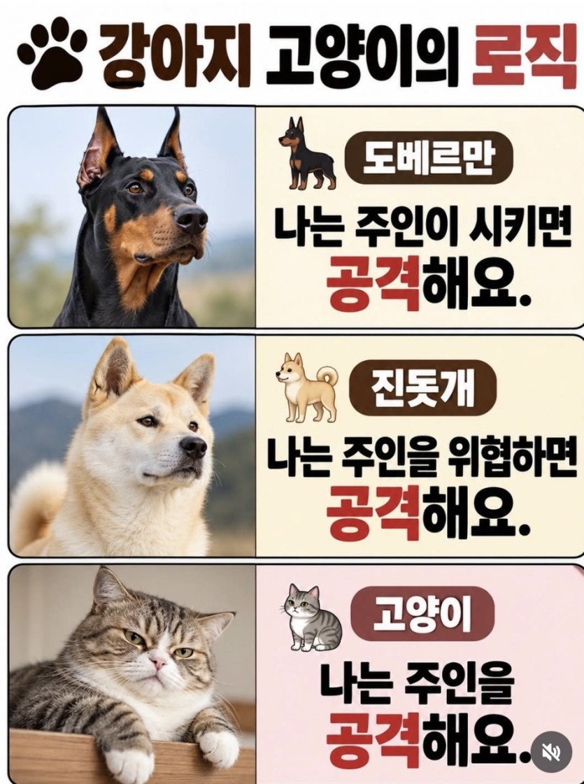 강쥐 냥이 로직이라네요(0)