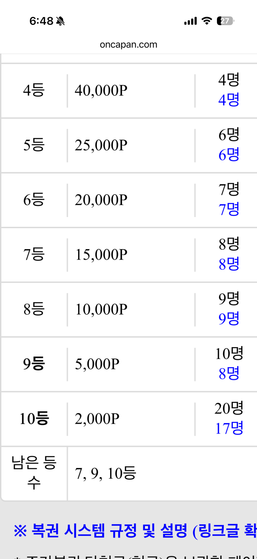 복권 버그인가요?(0)