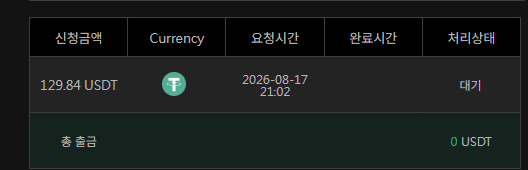 두근두근 테더 첫 출금(0)